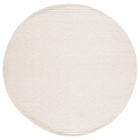 Safavieh 6 x 6 ft. Natura Round Hand Woven Rug; Ivory & Black NAT333A-6R